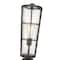 Z-Lite Helix 1 Light Outdoor Pier Mounted Fixture, Black And Clear Seedy 591PHB-533PM-BK - alternate 4